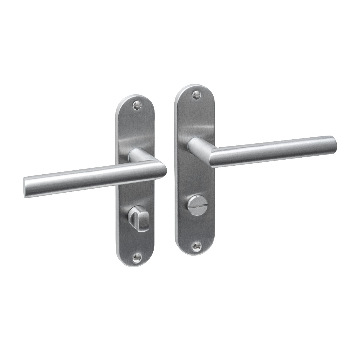 Intersteel Deurkruk Jura basic op schild ovaal 185x41mm wc 63/8mm rvs