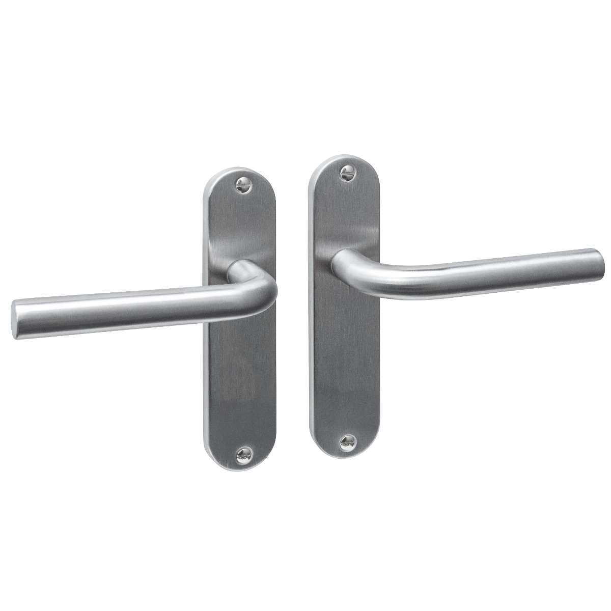 Intersteel Deurkruk Luzern basic op schild ovaal 185x41mm blind rvs