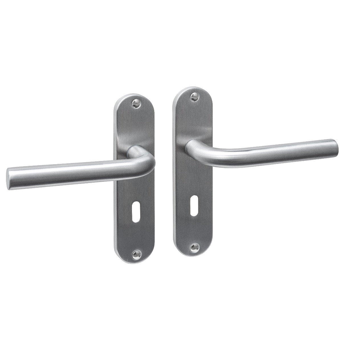 Intersteel Deurkruk Luzern basic op schild ovaal 185x41mm sleutelgat 56mm rvs
