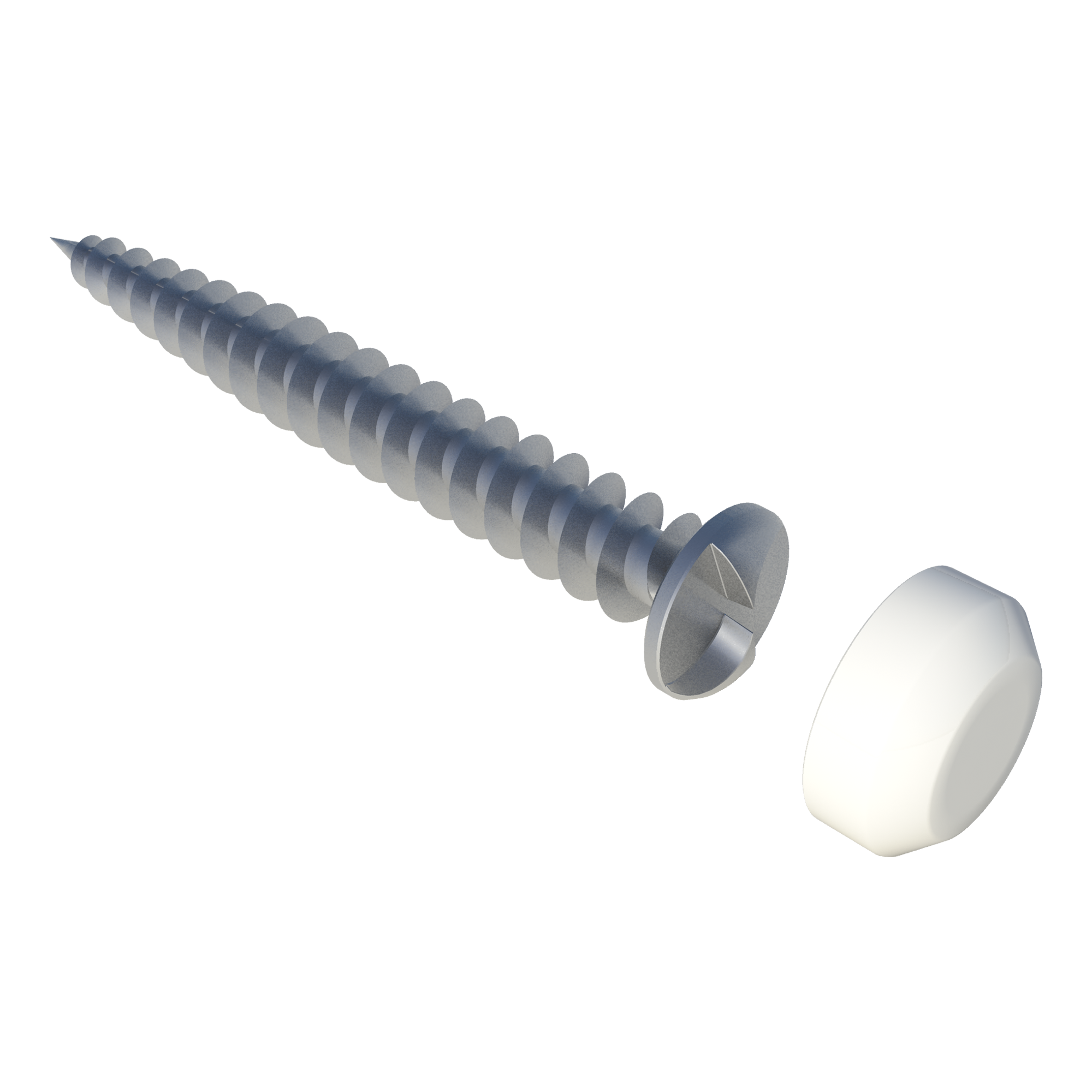 Intersteel SecuMax Anti-inbraakschroef wit (22x)