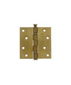 Intersteel Kogellagerscharnier recht 3,5" (89x89x2,5mm) CE inclusief schroeven PVD messing mat