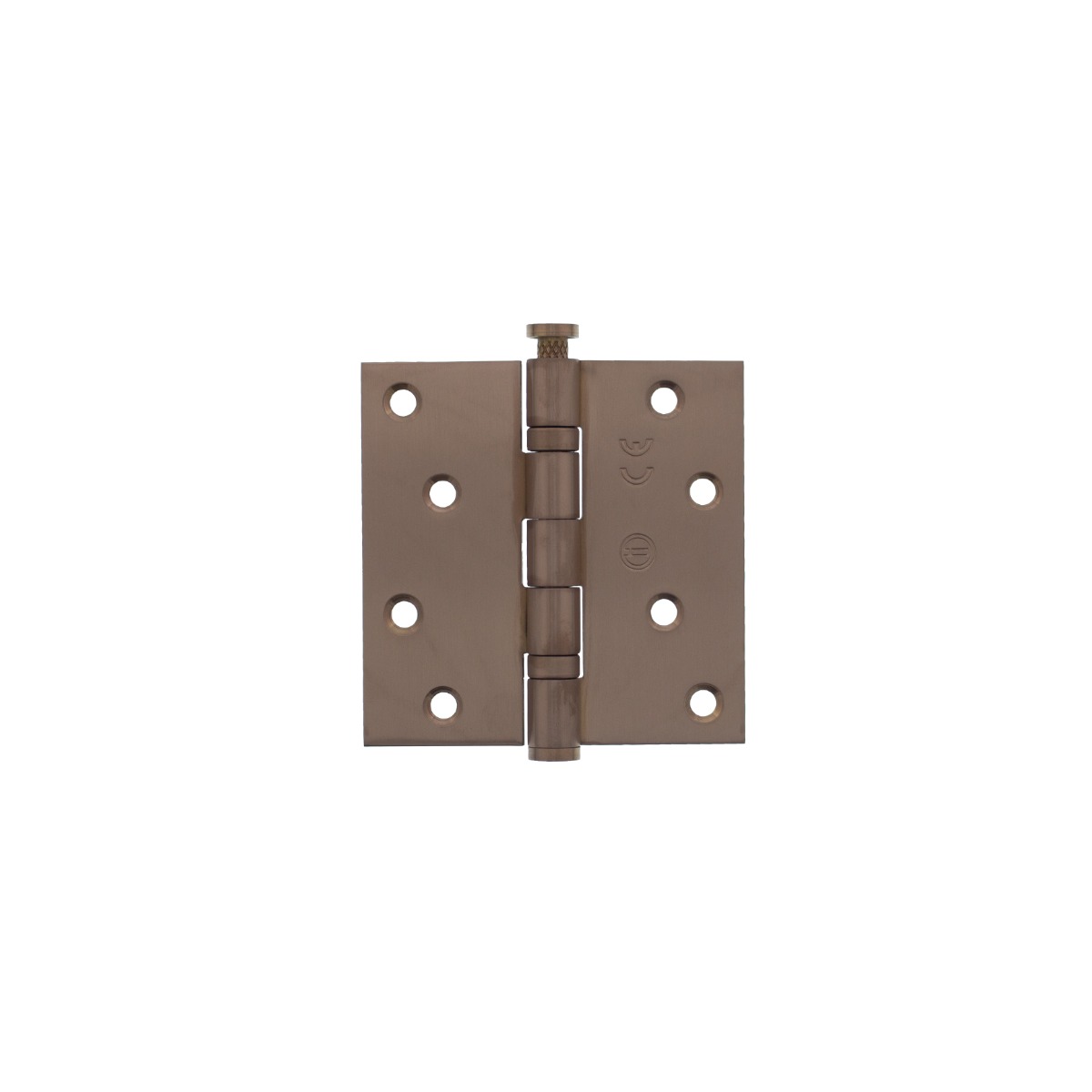 Intersteel Kogellagerscharnier recht 3,5" (89x89x2,5mm) CE inclusief schroeven PVD brons