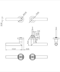 Intersteel Deurkruk Sicura zonder blokkeer mechanisme op rozet verdekt ø53x10mm met nokken zwart 3 Intersteel Deurkruk Sicura zonder blokkeer mechanisme op rozet verdekt ø53x10mm met nokken zwart - Afbeelding 2