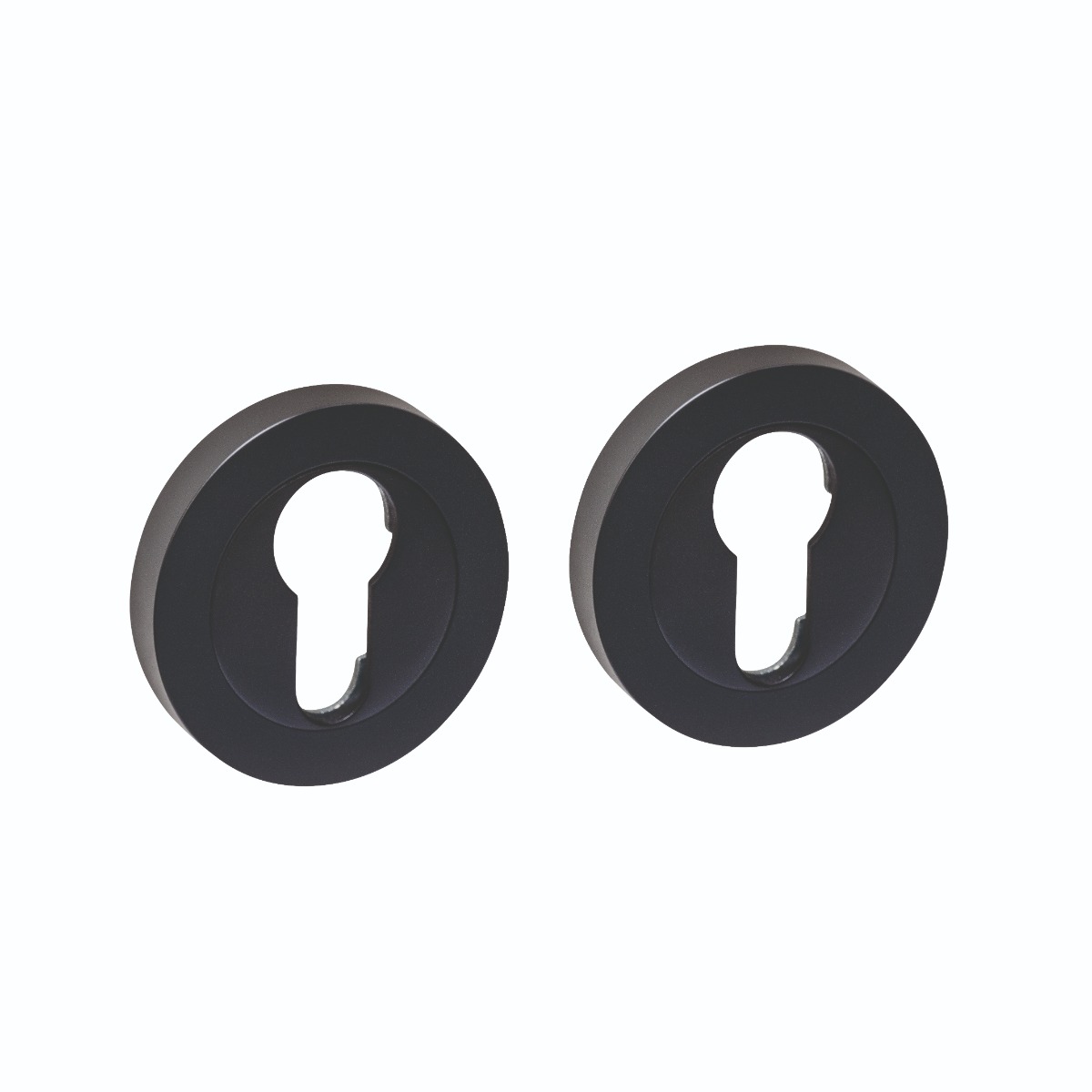 Intersteel Cilinderrozetten verdekt ø53x10mm met nokken zwart