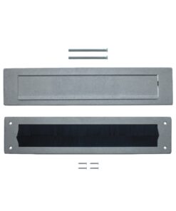 Intersteel Set briefplaat en tochtwering rechthoekig rvs getrommeld