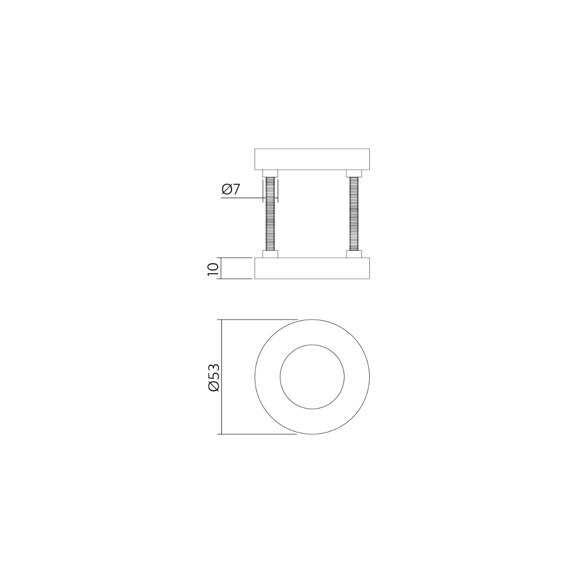 Intersteel Afdekrozetten verdekt ø53x10mm met nokken rvs 2 Intersteel Afdekrozetten verdekt ø53x10mm met nokken rvs - Afbeelding 2