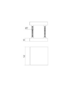 Intersteel Afdekrozetten verdekt 52x52x10mm met nokken rvs 3 Intersteel Afdekrozetten verdekt 52x52x10mm met nokken rvs - Afbeelding 2