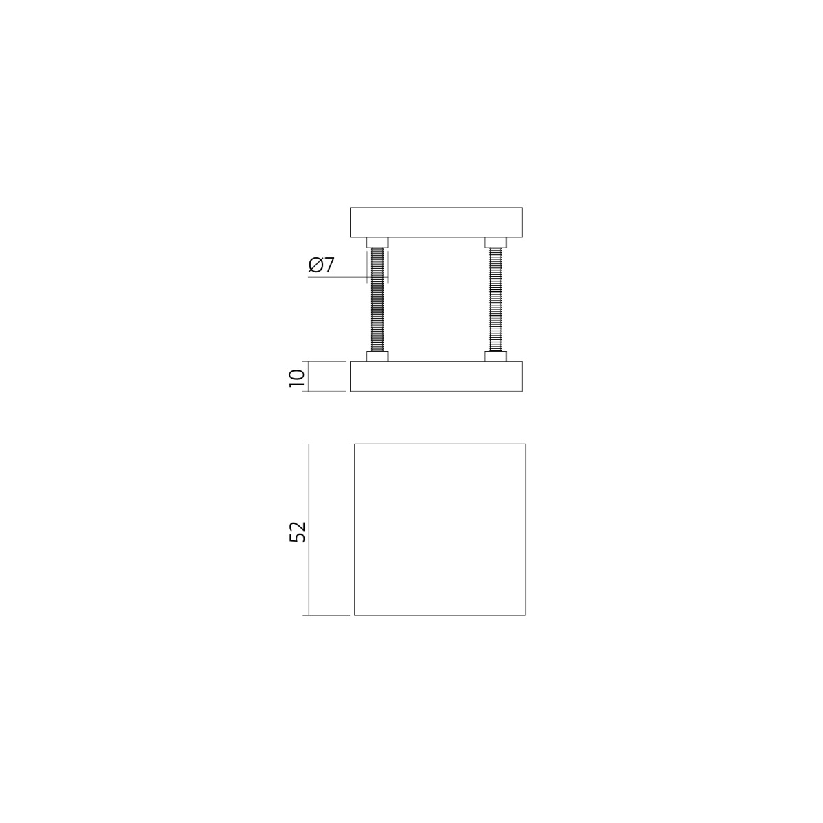 Intersteel Afdekrozetten verdekt 52x52x10mm met nokken rvs 2 Intersteel Afdekrozetten verdekt 52x52x10mm met nokken rvs - Afbeelding 2