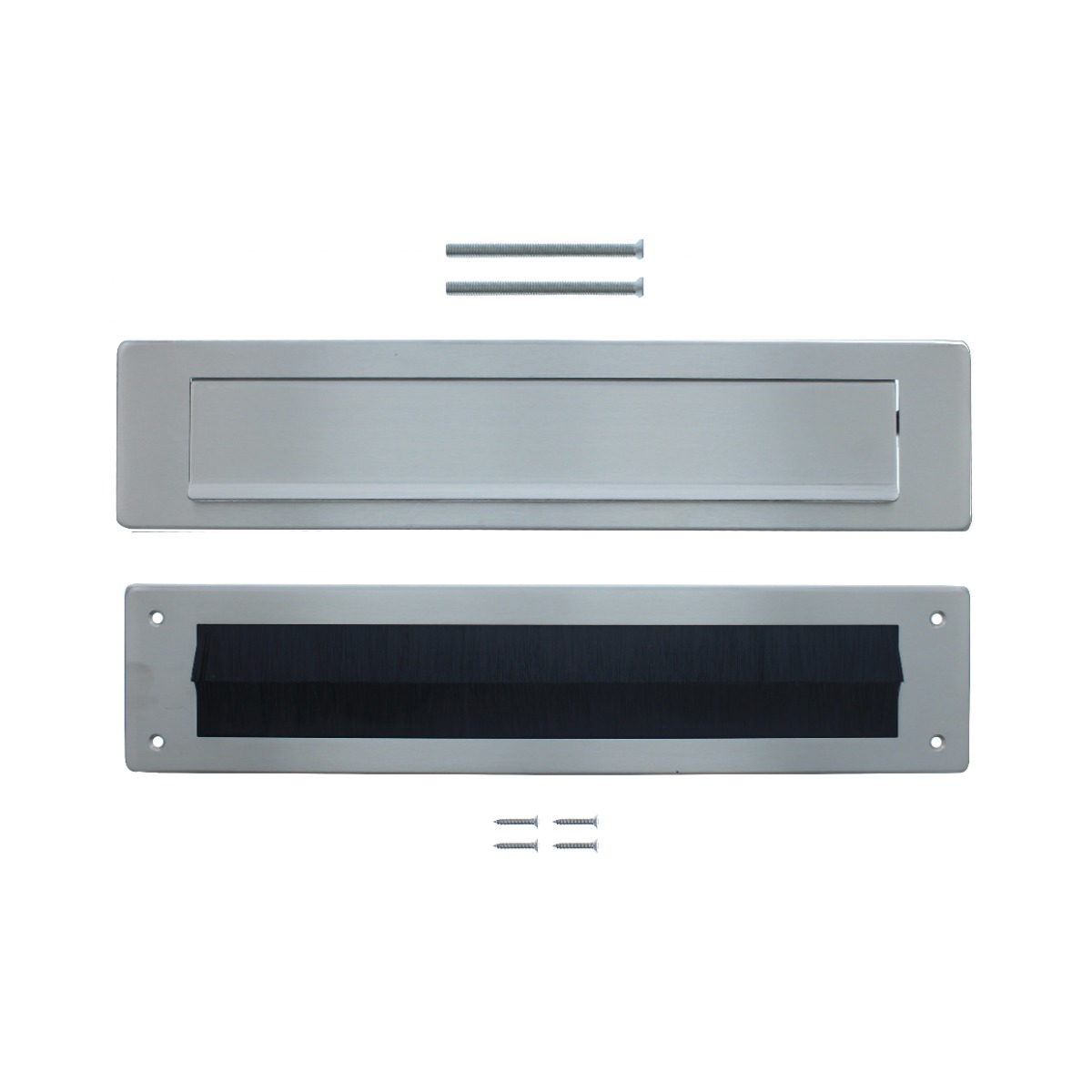 Intersteel Set briefplaat en tochtwering rechthoekig rvs