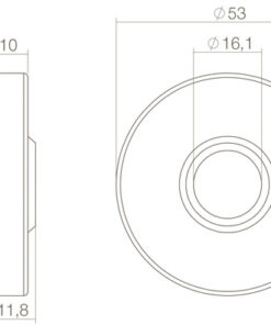 Intersteel Set voordeurbeslag rond: deurkruk Jura op rozet, voordeurknop, SKG2 slot pc55, SKG3 rozetten, rvs 10 Intersteel Set voordeurbeslag rond: deurkruk Jura op rozet, voordeurknop, SKG2 slot pc55, SKG3 rozetten, rvs - Afbeelding 4