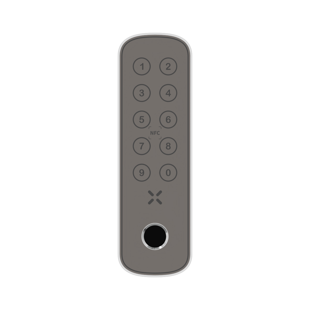 Intersteel Black X codepaneel met vingerprint ovaal 138x42mm wit
